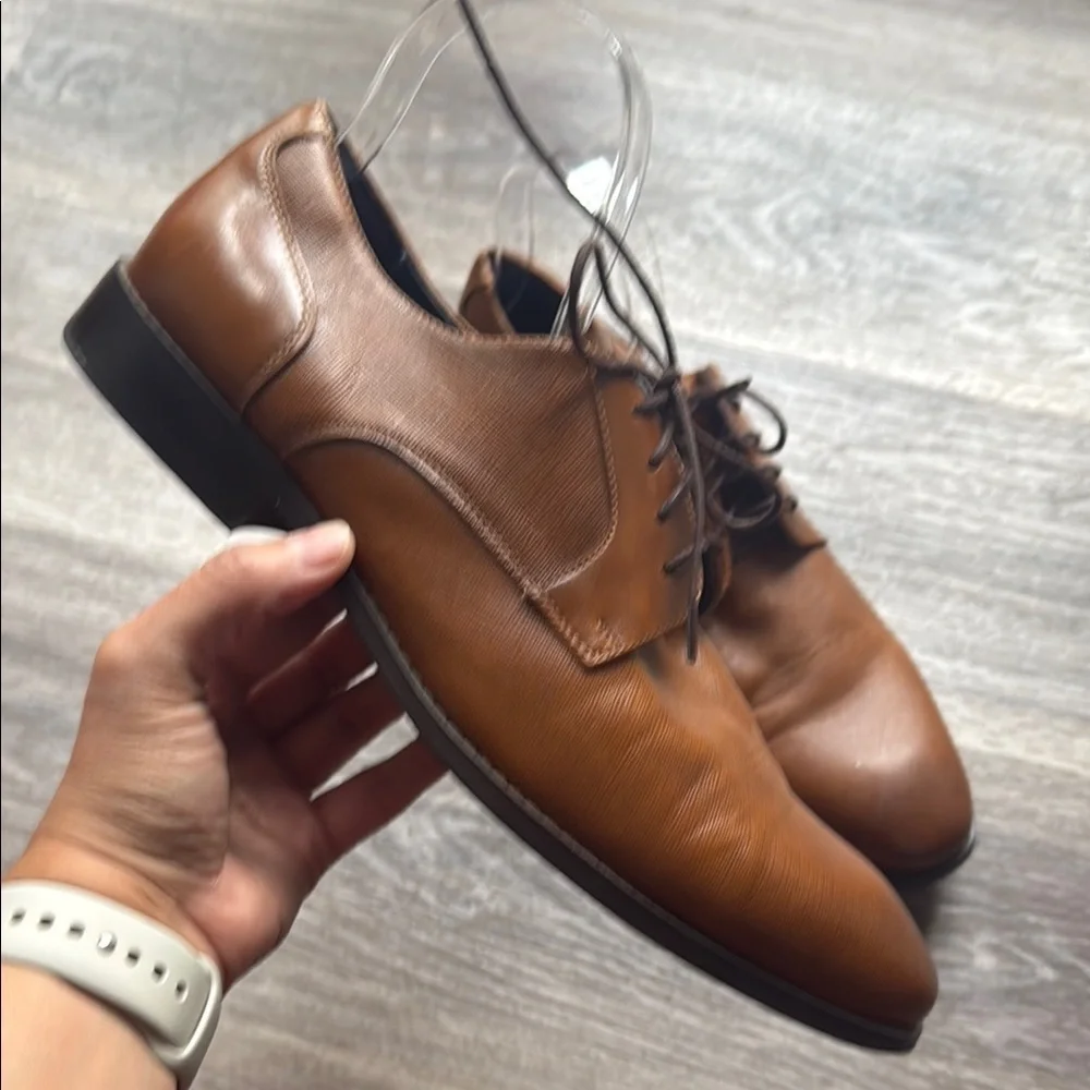 Brown Leather Men's Shoes 10M Dress Shoes
